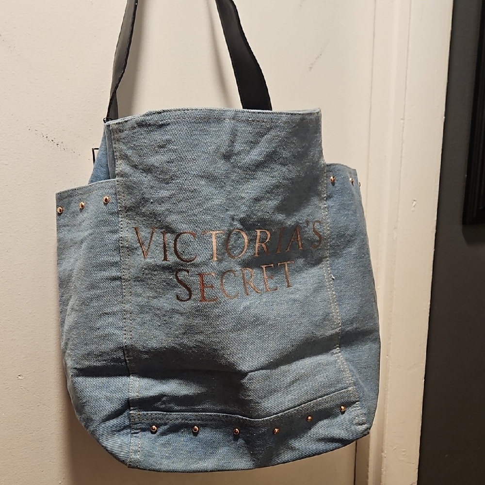 Victoria's Secret Light Blue Denim Tote